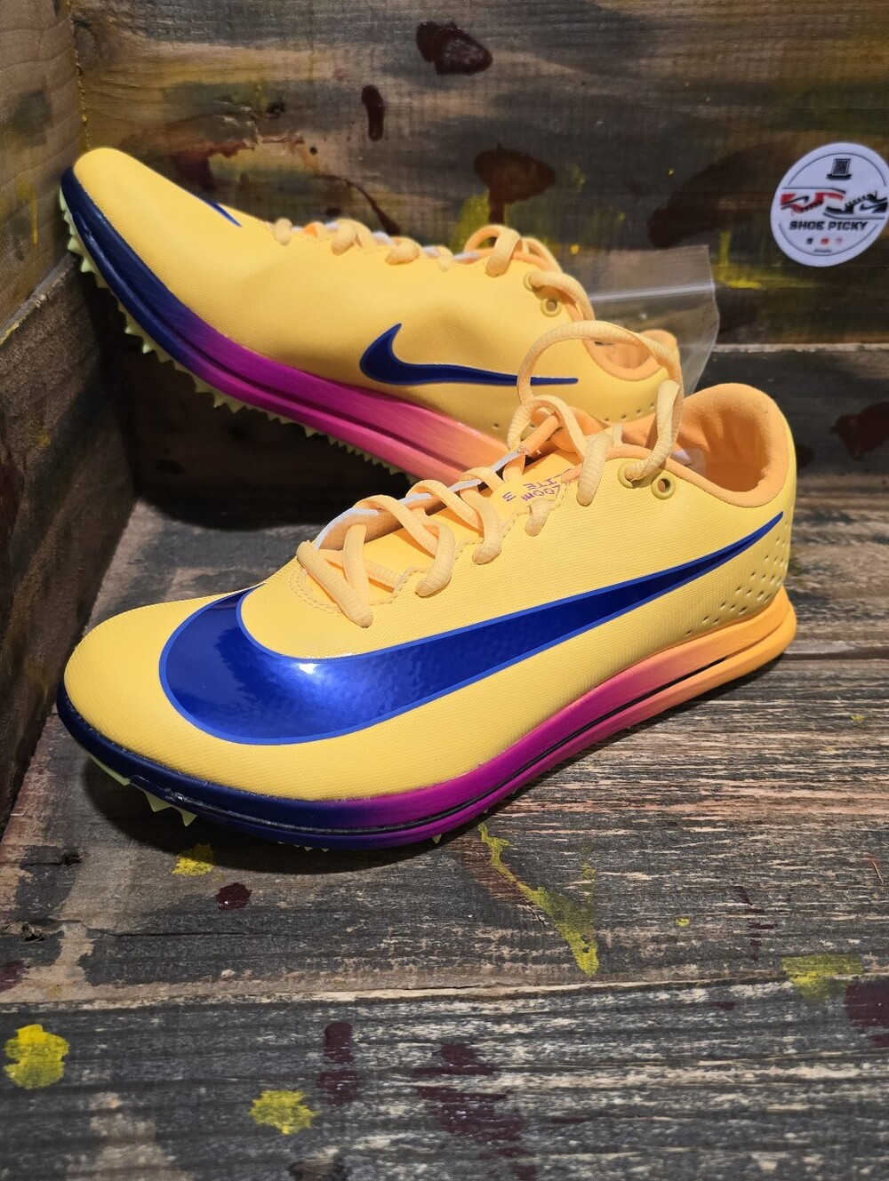 Nike Triple Jump Elite 3 Spikes ‘Citron Pulse’ (HV6425-800) Men's Size 6 NEW